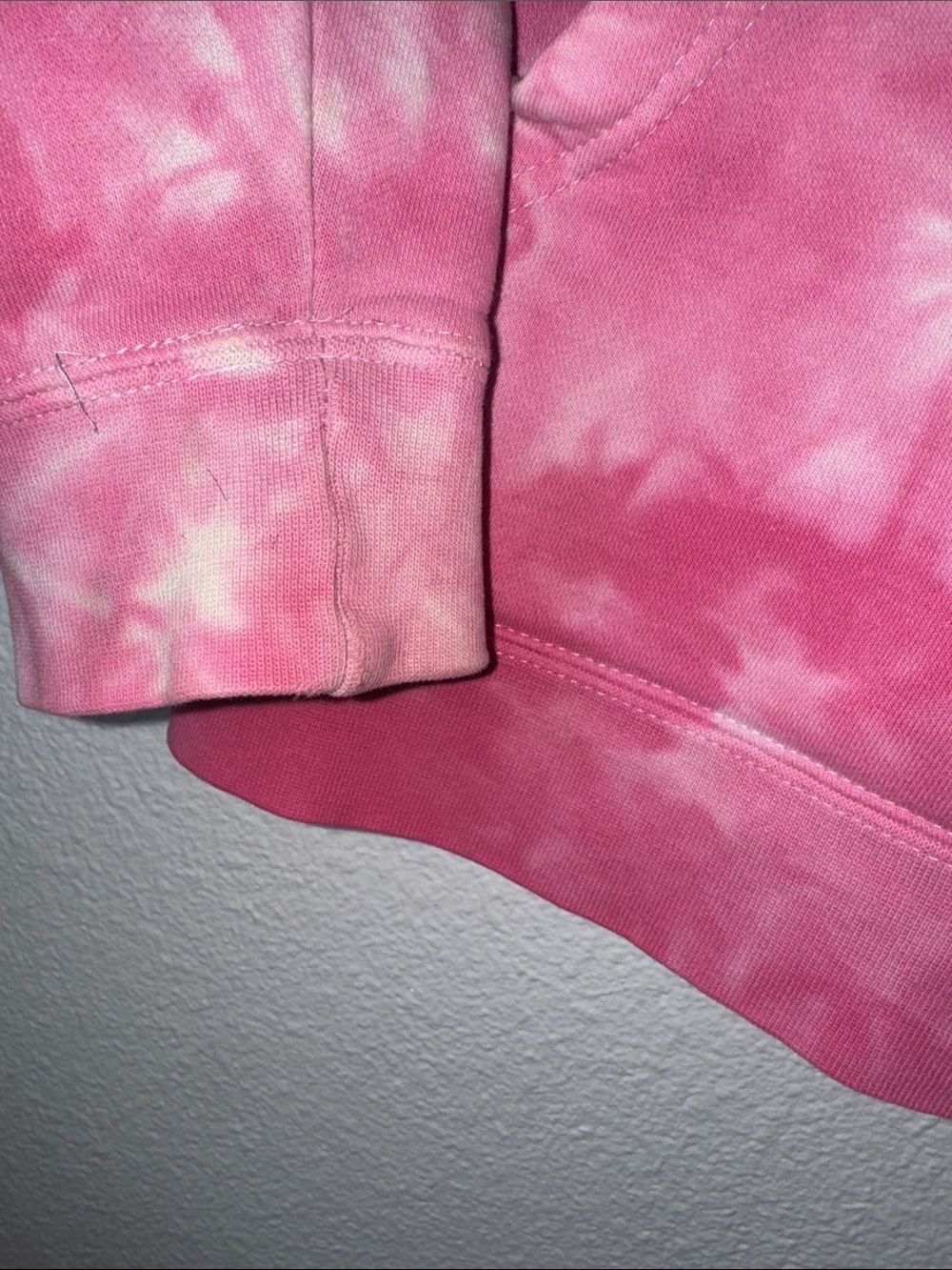 Elodie Pink Tie-Dye Hoodie with Coffee & Rose Motif - Picture 4 of 5